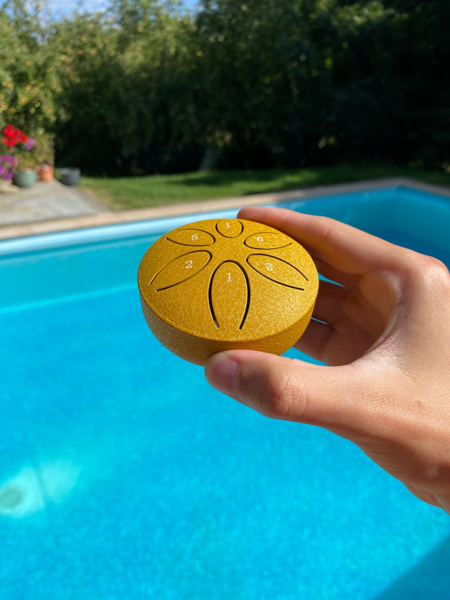 3-Inch 6-Tone Rain Drum Yellow