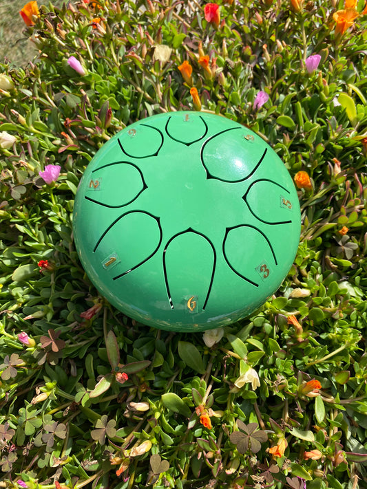6-Inch 8-Tone Rain Drum Green