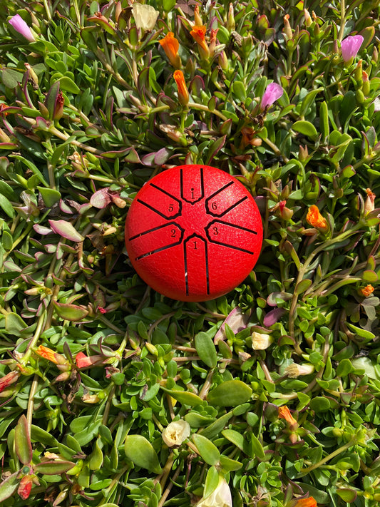 3-Inch 6-Tone Rain Drum Red