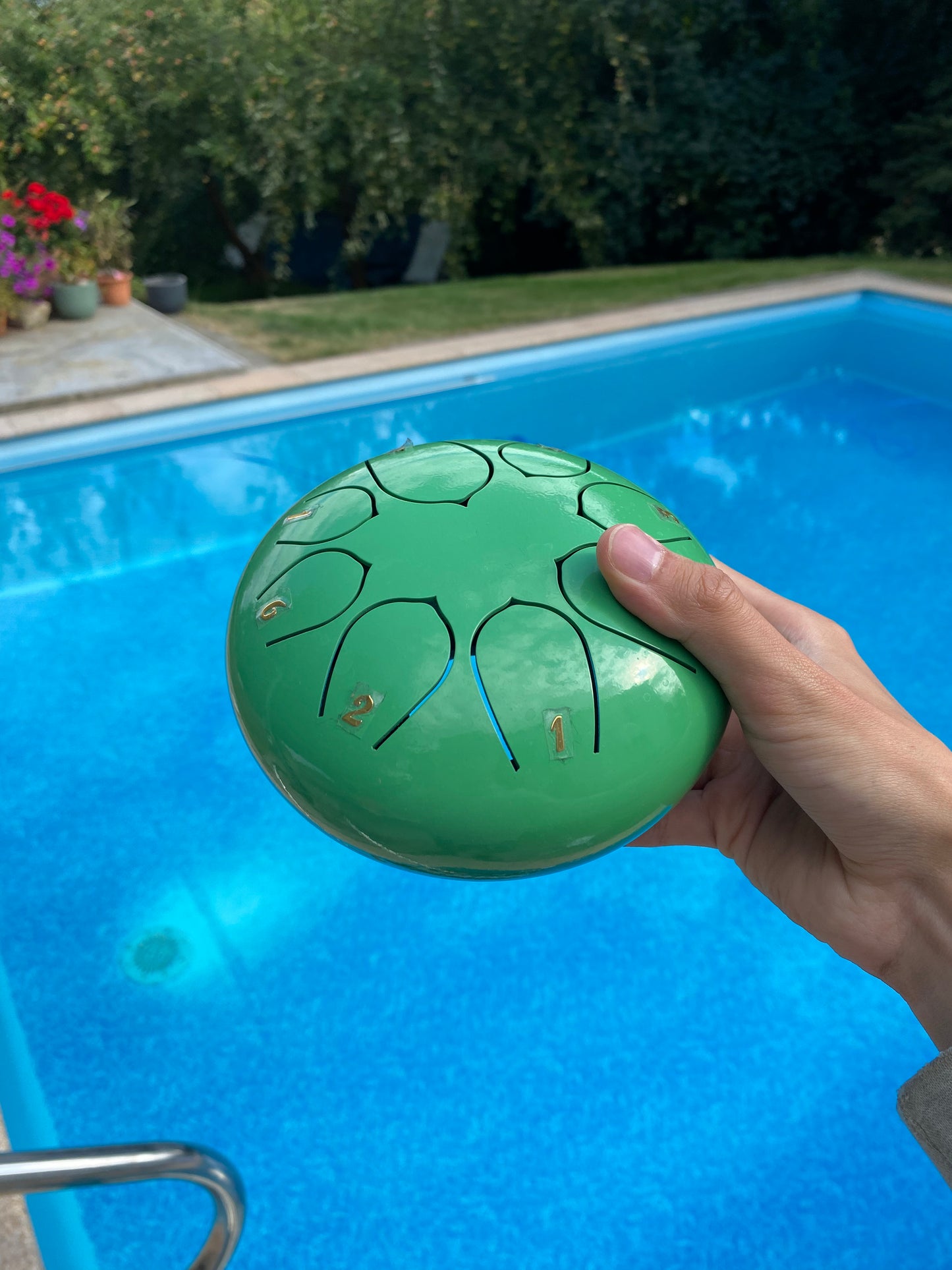 6-Inch 8-Tone Rain Drum Green