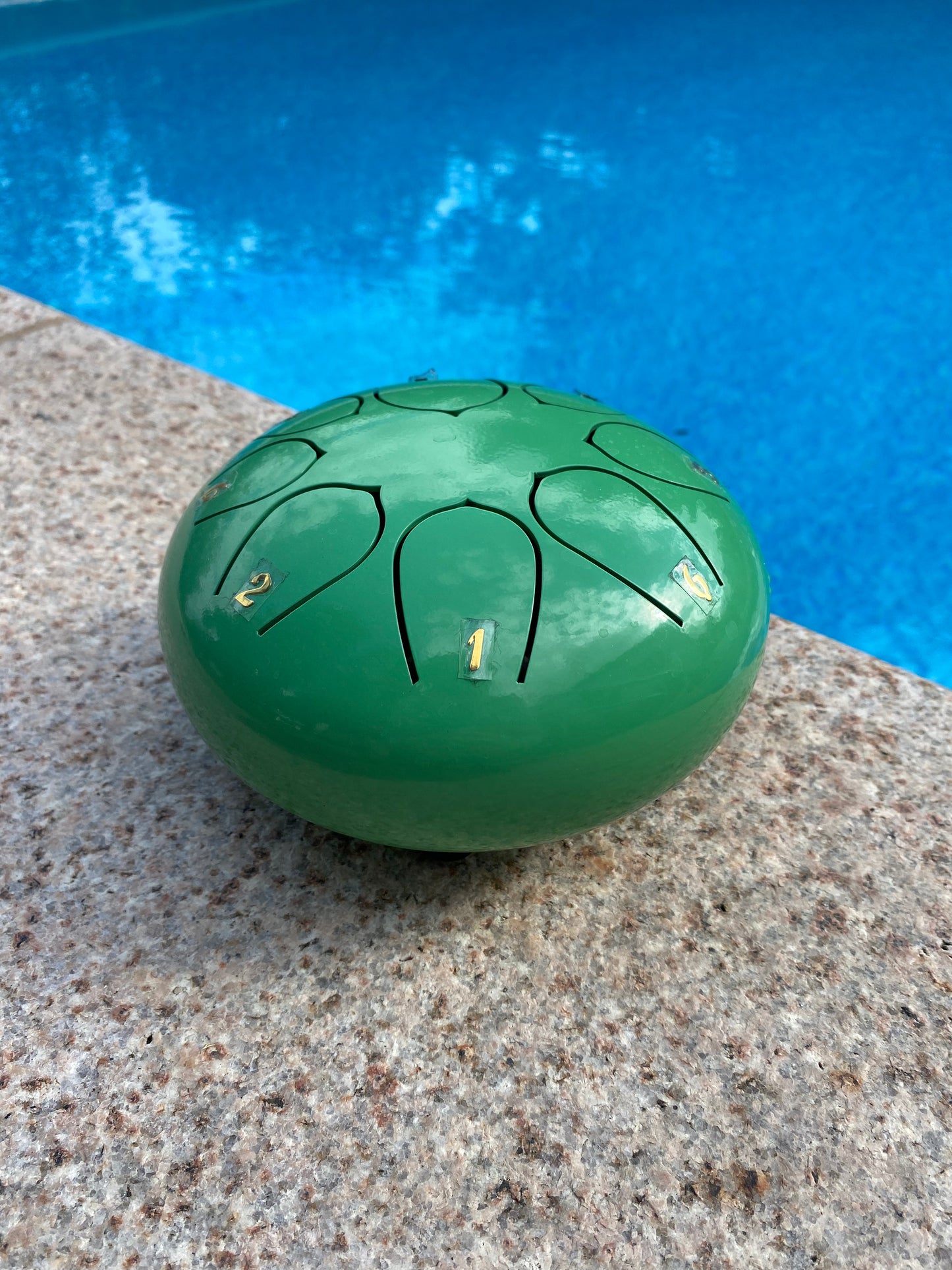 6-Inch 8-Tone Rain Drum Green